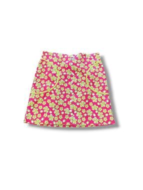 Pink and Green Floral Lily Pulitzer Mini Skirt
